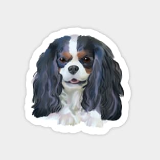 Tricolour Cavalier King Charles  - Smiling Sticker